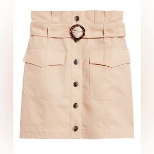 Banana Republic High Waisted Paperbag Utility Mini Skirt Beige Size 2